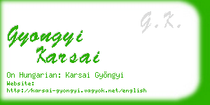 gyongyi karsai business card
